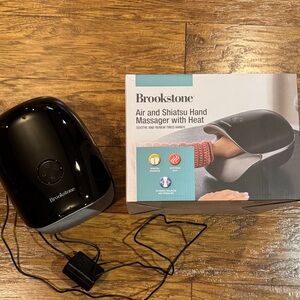 Brookstone Black and Gray Hand Massager with Heat